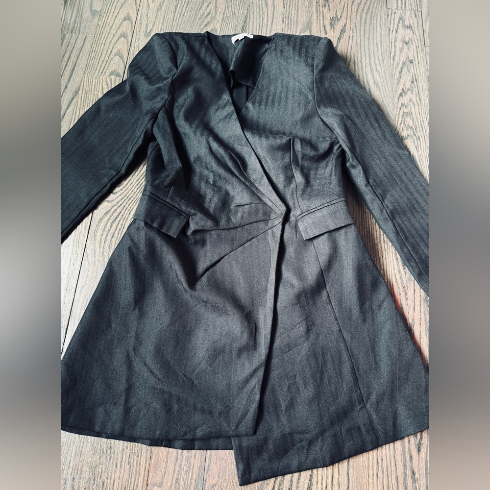 Moon River Black Long Sleeve Blazer Mini Dress Size Medium - Picture 3 of 7